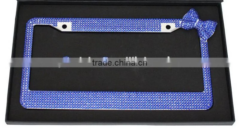 Royal rhinestone Bling Crystal License Plate Frames