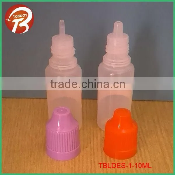 5ml 8ml 10ml 15ml 18ml 20ml 30ml plastic e liquid/juice/cigarette container with stainless steel tip and silicon cover TBLDES-6