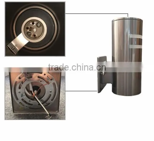 Modern Brushed Nickel Finish Waterproof Outdoor Wall Lamp