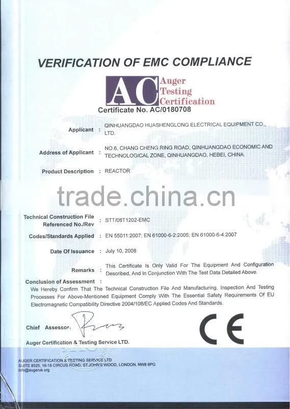 reactor for YASKAWA frequency converter CIMRG5A series