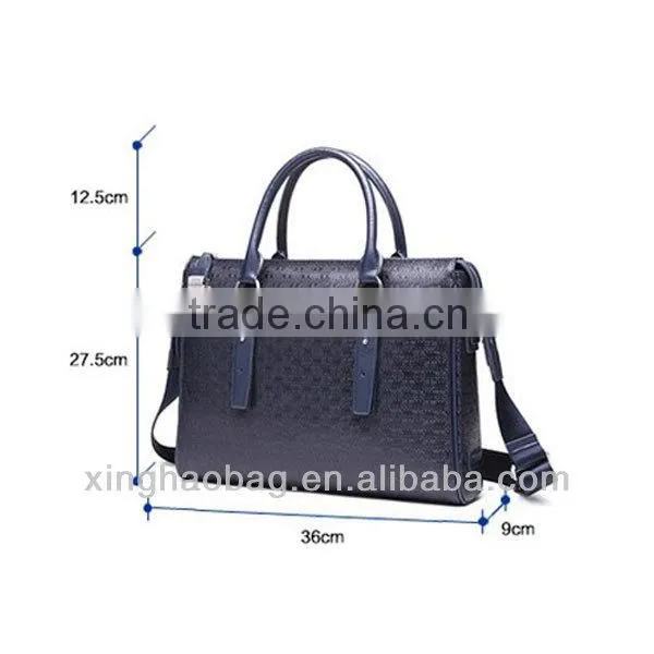 New brand braided briefcase 100% leather woven briefcase