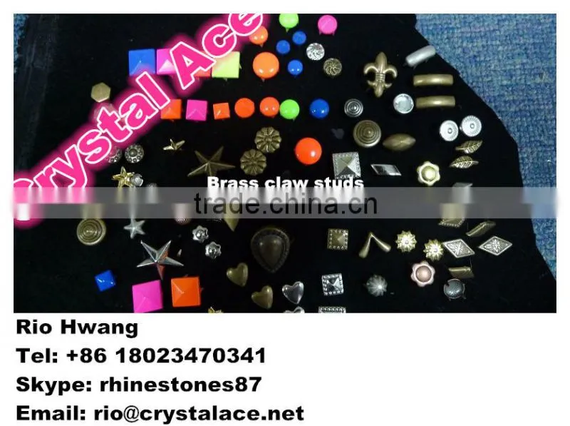 Shank diamond rivets stone for leather belt