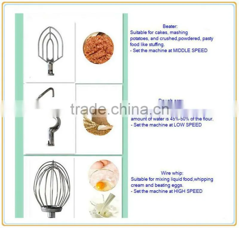 bakery equipment prices mixers for bakery 15l