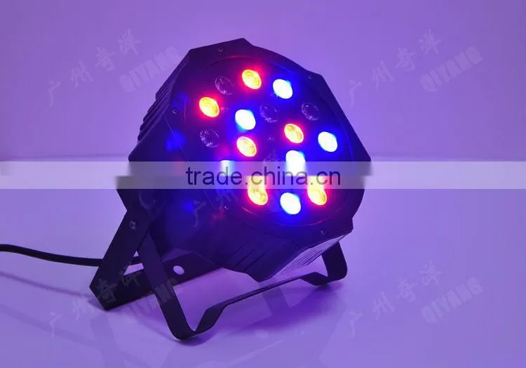 LP7-1803 18pcs 3W RGB plastic flat LED PAR LIGHT
