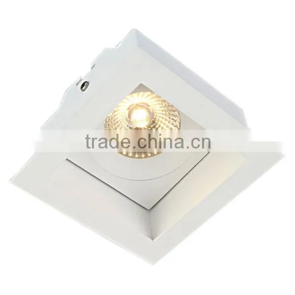 8W IP rated adjustable high quality dimmable anti-glare square COB downlight