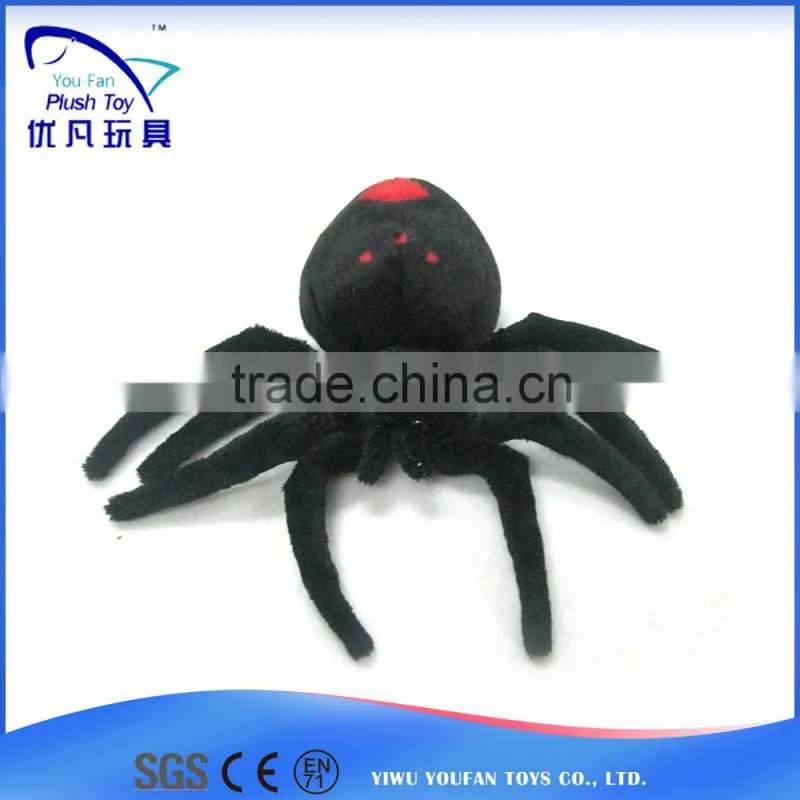 Sate and cute kids souvenir 100% pp stuffed animal /plush soft Black widow spider animal baby toys