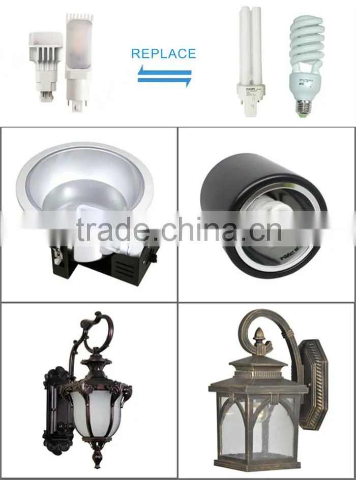 Base E14/E26/E27/G24 9w ledhigh luminous lamp replace 26w cfl plc 4pin led g24 lamp