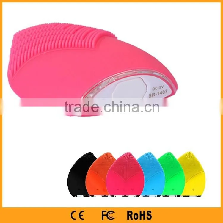 2015 Hot Deep Cleansing Silicone Electric Face Pack Brush
