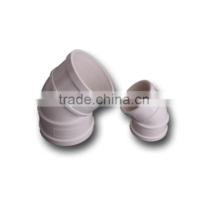 High Quality PVC Plasitic Pipe Fittings 45 Degree Elbow