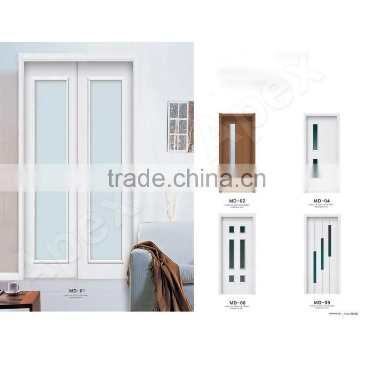 Plastic access door WPC door wood plastic composite door waterproof & moisture proof, bathroom door / kitchen door / room door