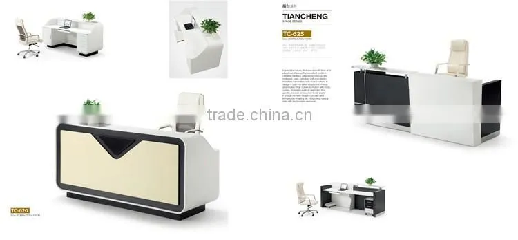 White and black MFC fitness center reception desk