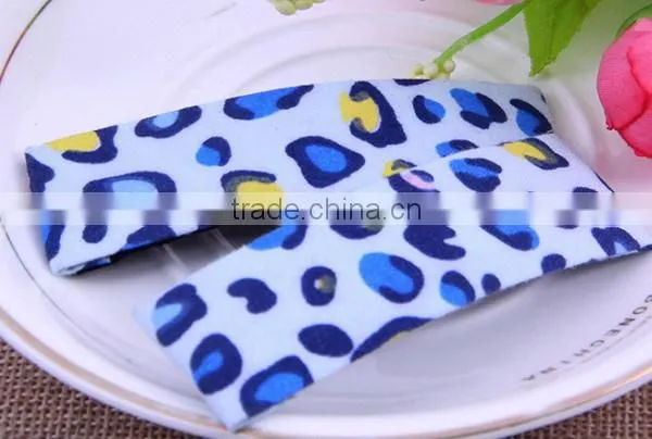 2015 new style leopard print wholesale mulit color fabrc bb hair pin