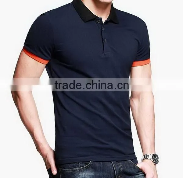 Customized hot sell men's embroidered polo shirts logo