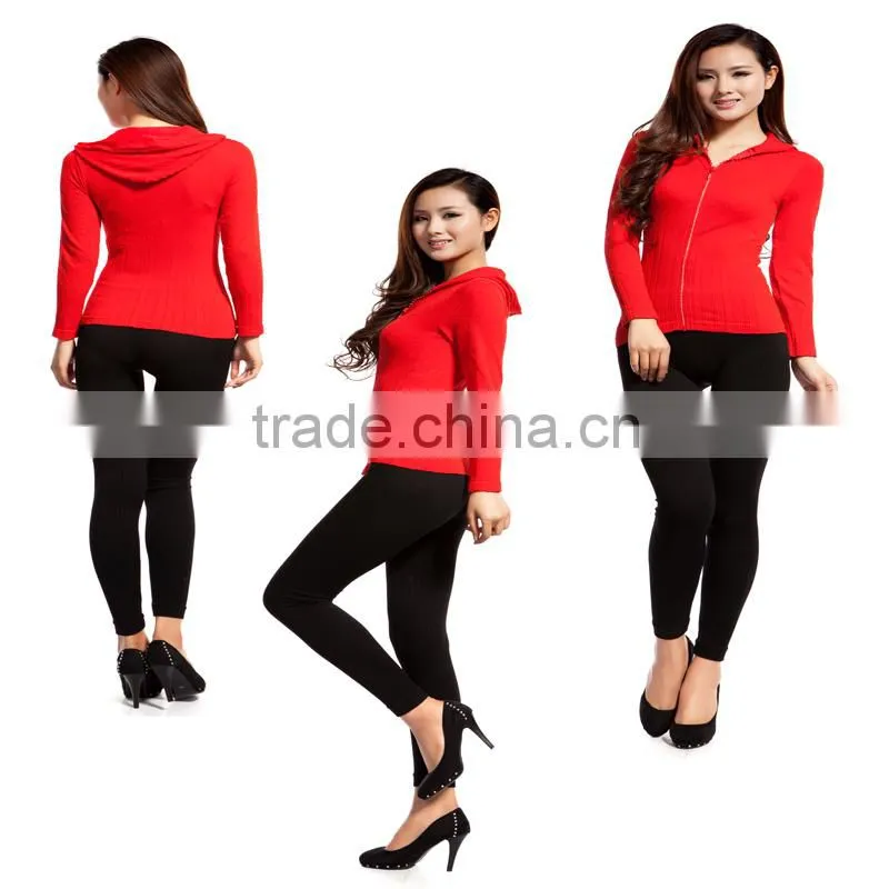 seamless knitted underwear hot sell long sleeve with hat