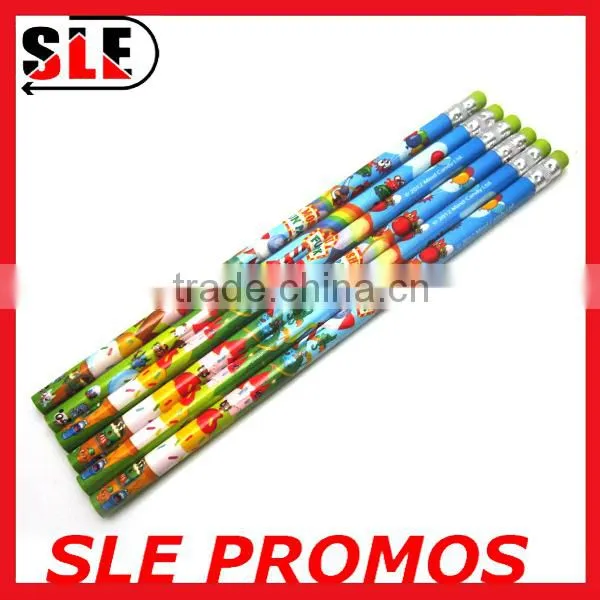 Customized cartoon shrinking film wood pencil