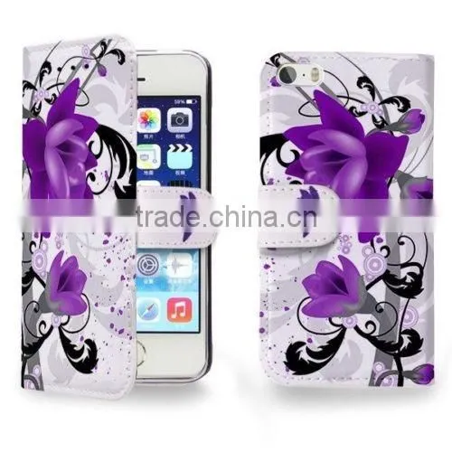 wholesale hot selling Leather Flip wallet mobile phone case cover for iphone SE