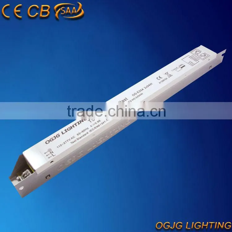 EMC electronic ballast for fluorescent lamp,2x54w t5 electronic ballast