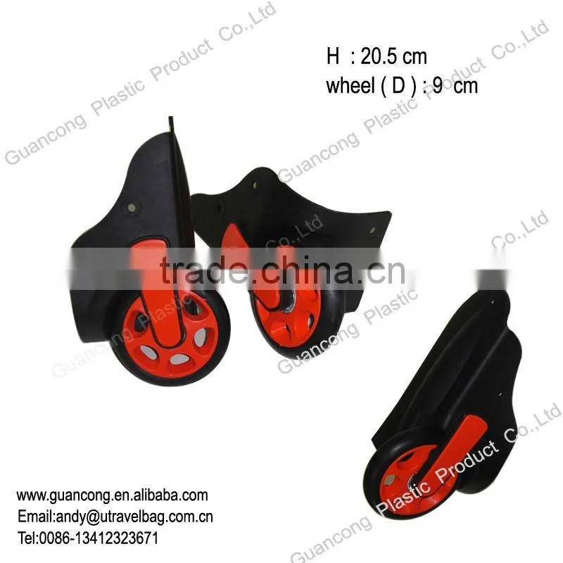 High quality plastic/rubber luggage wheels for outside luggage