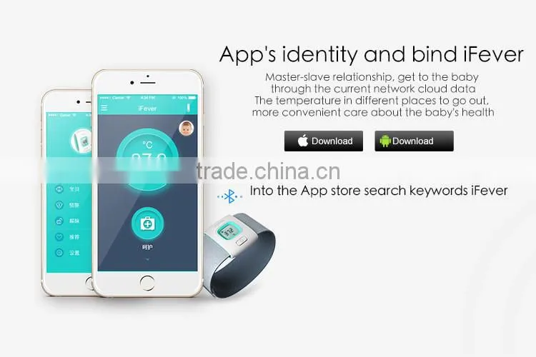 2016 kids iFever intelligent wearable electronic Digital thermometer smart for baby monitor household With App