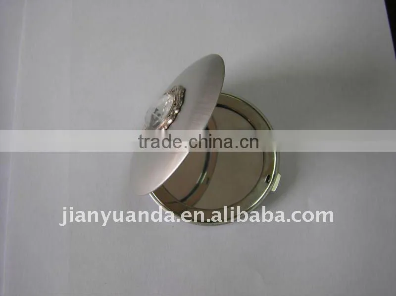 Metal makeup mirror compact mirror / beauty jewelry mirror / Round aluminum compact mirror