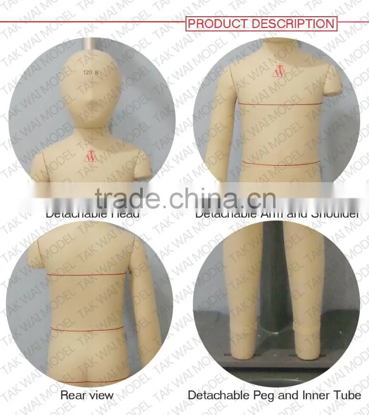 Specialized full body kids USA size for trousers tailoring dress form
