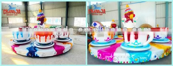 Best selling indoor equipment for children game tea cup ride