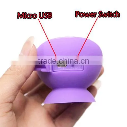 Cell phone and Tablet Hanging accessory Waterproof Suction Bluetooth Speaker