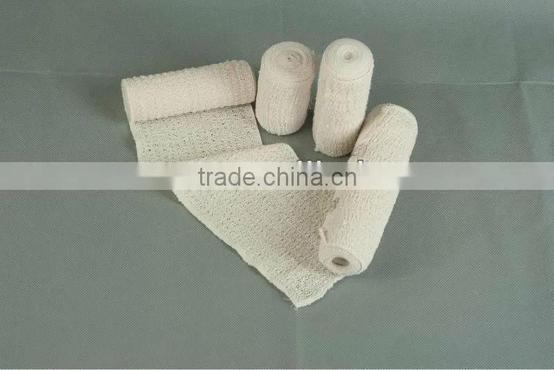 Crepe Elastic bandage unbleached(red line)