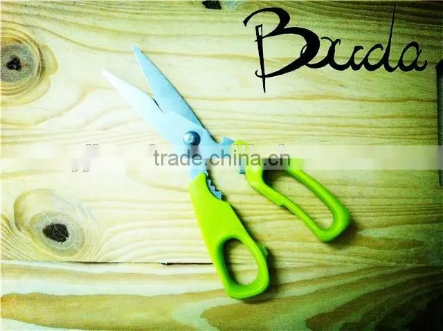 Multifunction high quality kitchen scissors with plastic handle BD-S1701