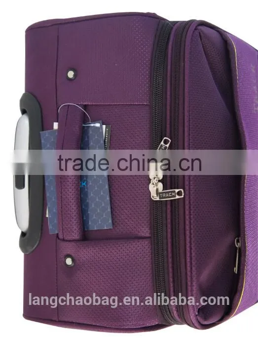 Pink Color EVA Four Wheels Foldable Nylon Polyester Bag