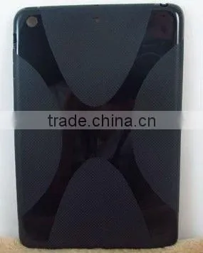 soft X-shape design TPU gel case for mini ipad 7"