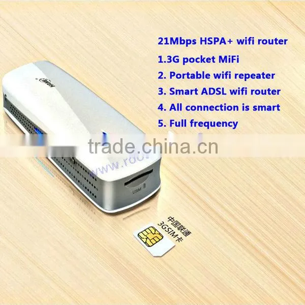 Portable wireless N router with battery & RJ45,sim card slot A16D smallest wifi router