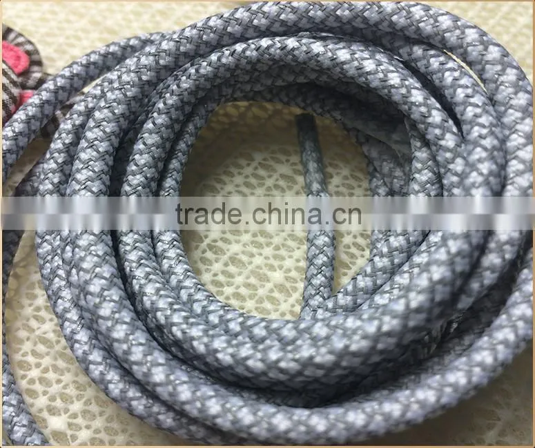 Reflective round rope shoelaces light reflected sneaker laces