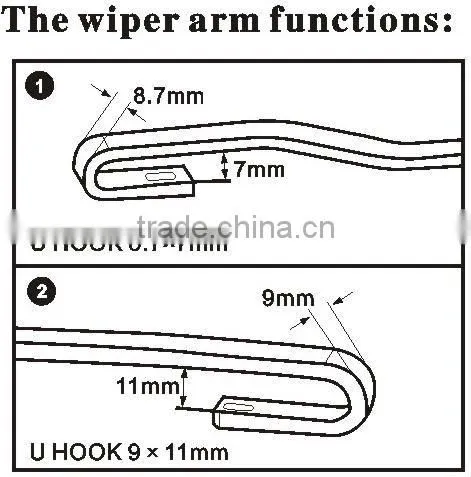 T180 Car Accessories J-HOOK Wiper Arm OEM QUALITY Windshield Wiper Blades