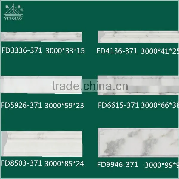 China Plastic Profiles Type PS Decoration Moulding/ Molduras /Baseboard