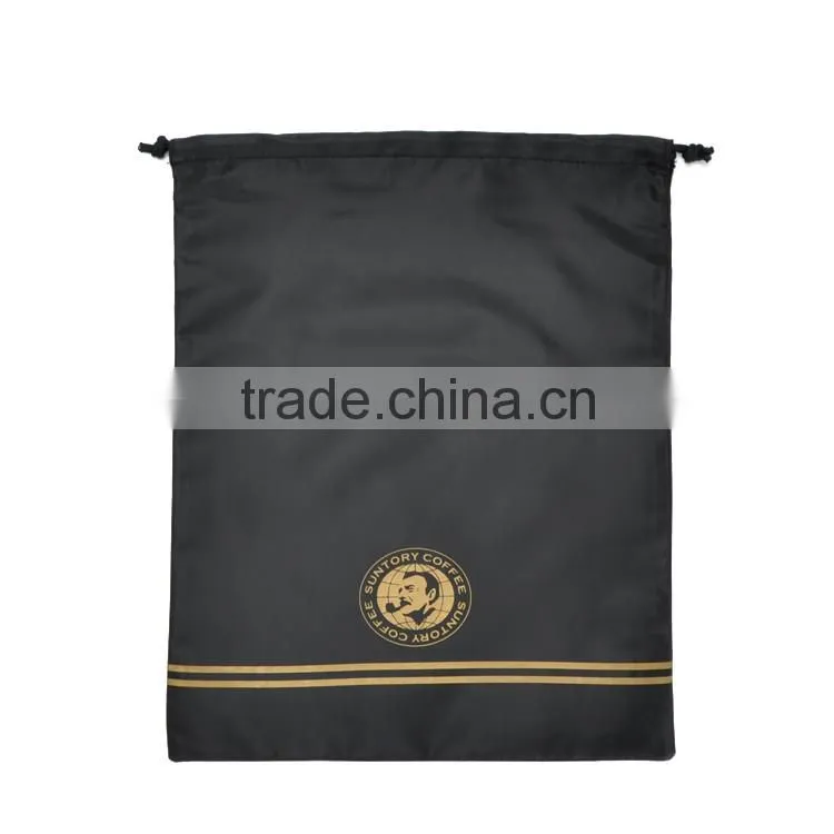 Black nylon dustproof storage bag for clothes and shoes