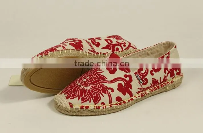 woman Hemp rope sole canvas espadrille shoes comfortable casual shoe manufactory