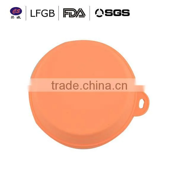 Wholesale round silicone pet bowls collapsible silicone pet bowl