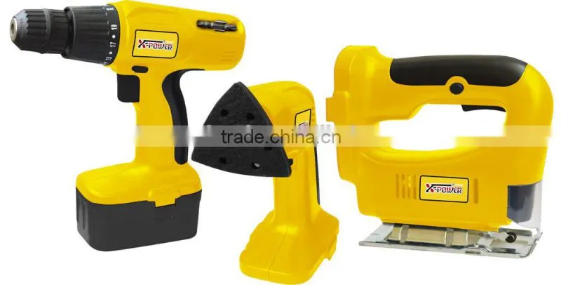 3 IN 1 Cordless tool set with drill, sander, jia saw in BMC packing