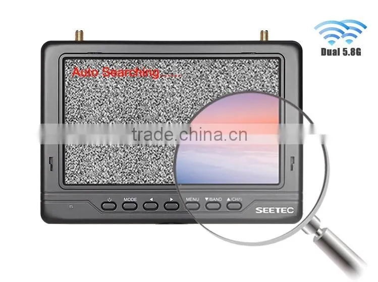 7 inch wireless audio video transmitter receiver lcd monitor built in battery 32 ch 5.8g drone parts