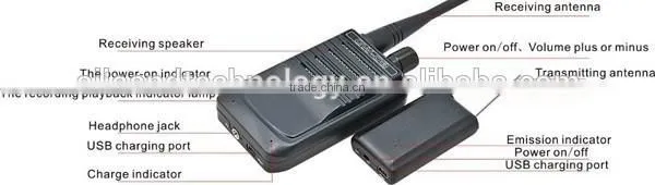 Real-time Audio monitor HD Sound Voice Mini Detectophone Wireless Audio Receiver