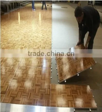 Moving outdoor dance floor for mobile truck and trailer