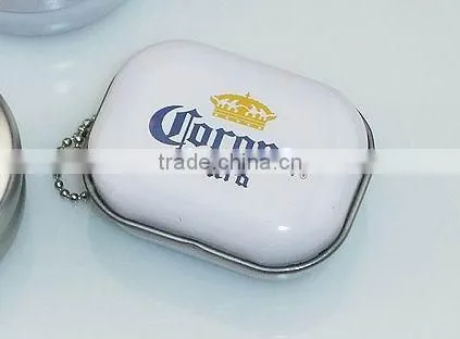Storage key chain tin box