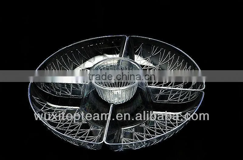 Plastic Round Tray Plastic Tray with Sections