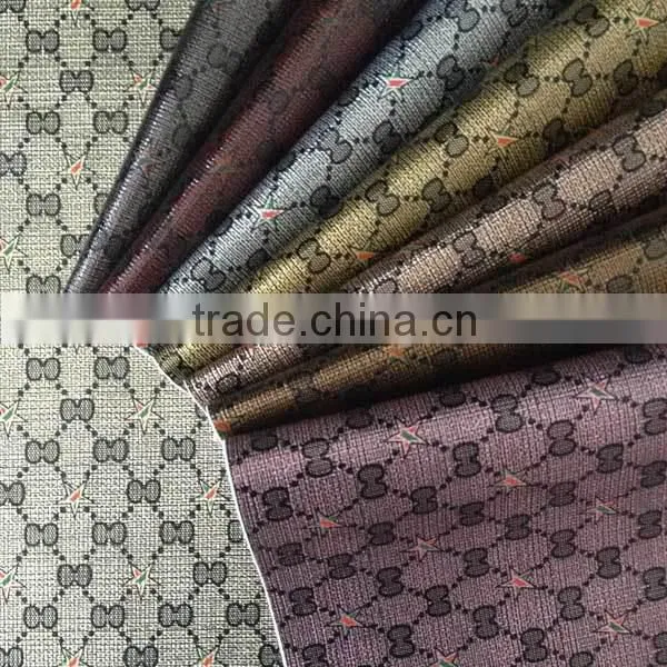 genuine leather fabric pu synthetic leather for bags faux leather embossed fabric