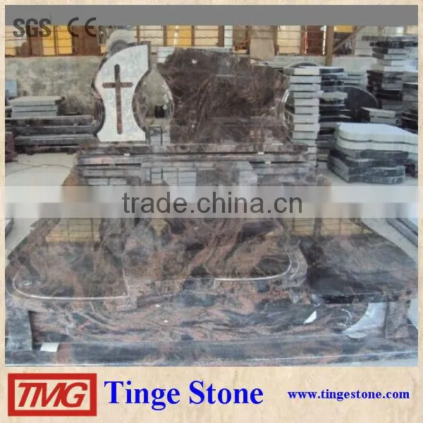 Indian Aurora Granite Tombstone