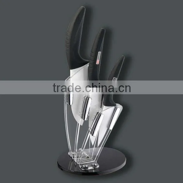 Household kitchenware cooking ceramic cutter with black handle