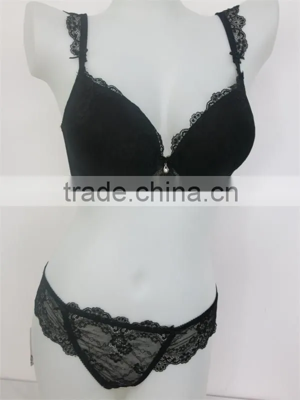 Elegant lace push up bra set in stock(FPY317)