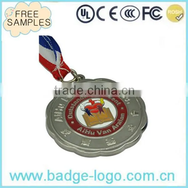 Antique Running Award Medal, Wholsale Zinc Alloy Medal with Ribbons