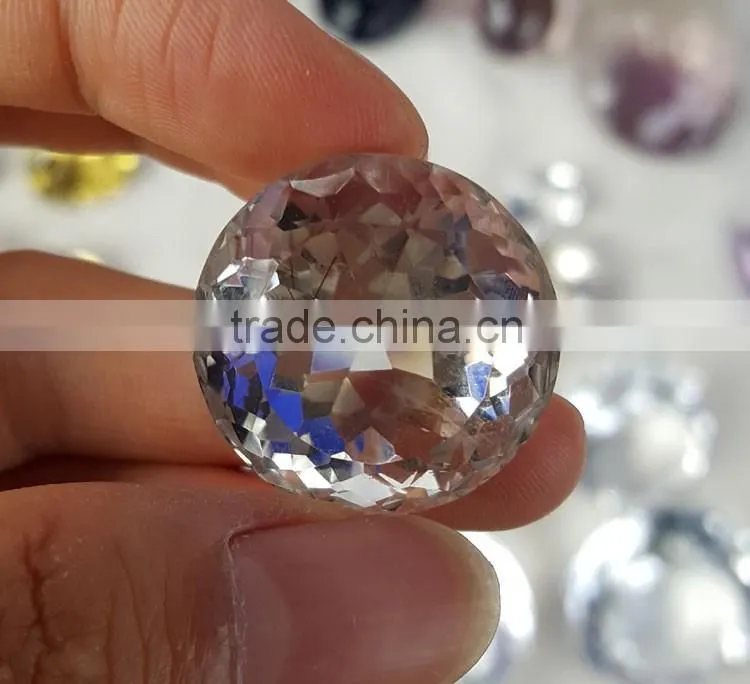 Faceted Smoky Clear White Crystal Pendants Beads